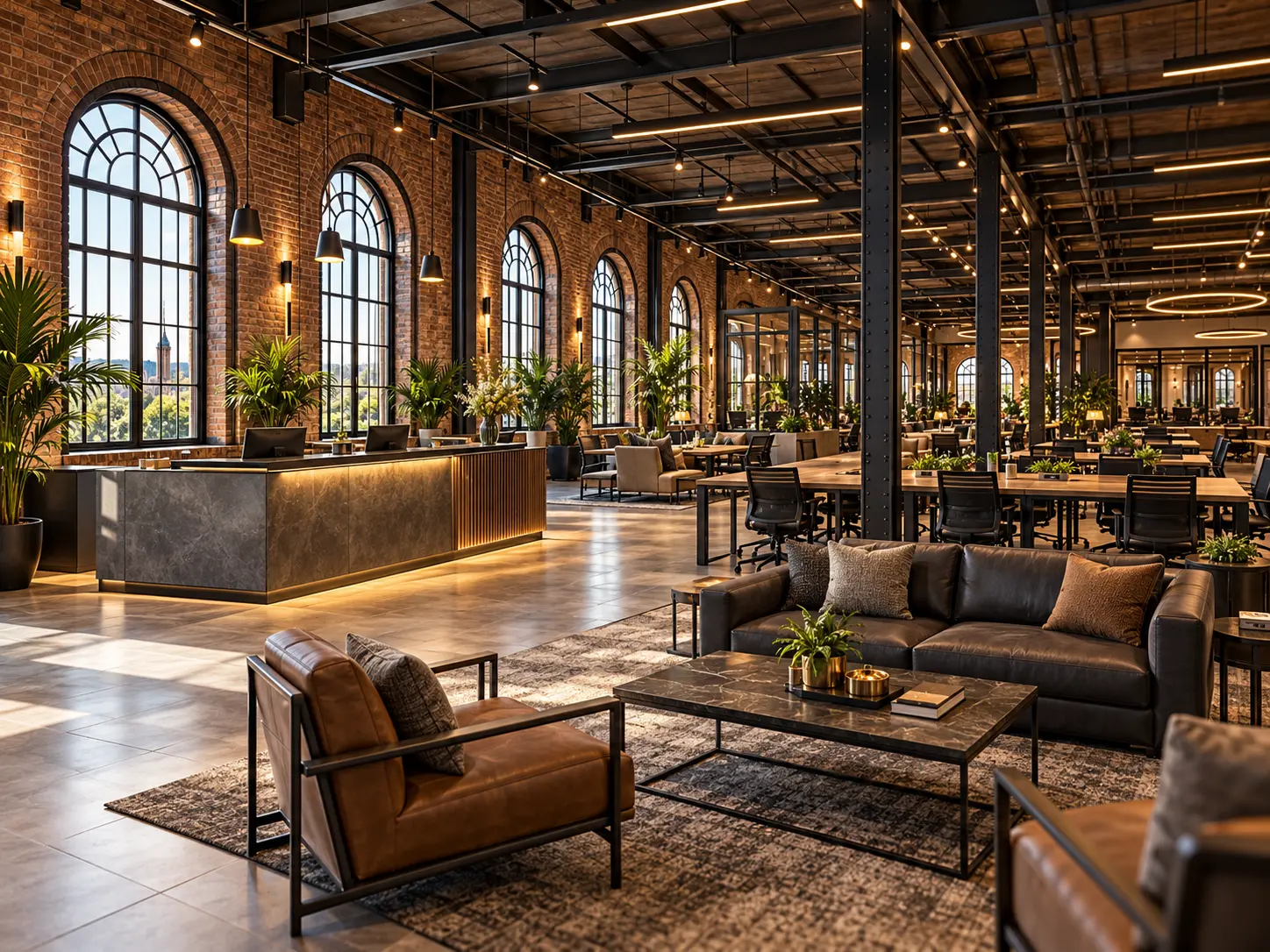 Illustrative concept of a proposed Tulketh Mill office interior